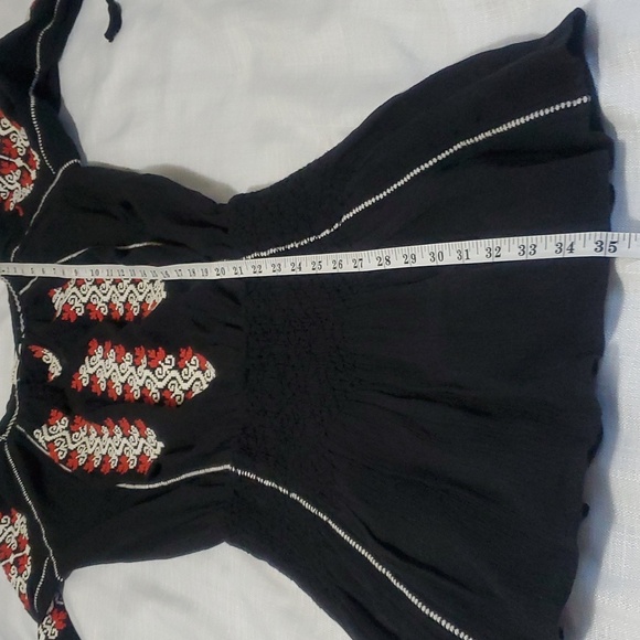 Ulla Johnson Mini Dress Tassels Black Embroidered Samira Boho Size 0 - Picture 14 of 14